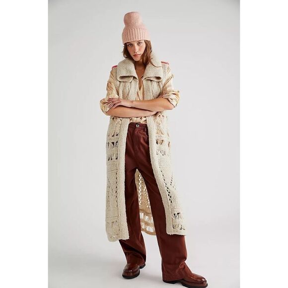 New Free People Snowmad Maxi Vest Size S - Picture 1 of 8